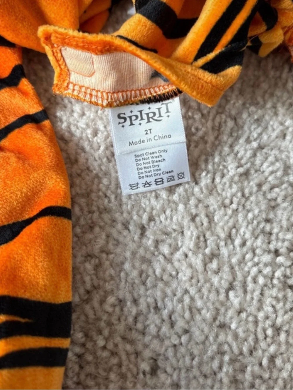 Orange and Black Tiger Toddler costume